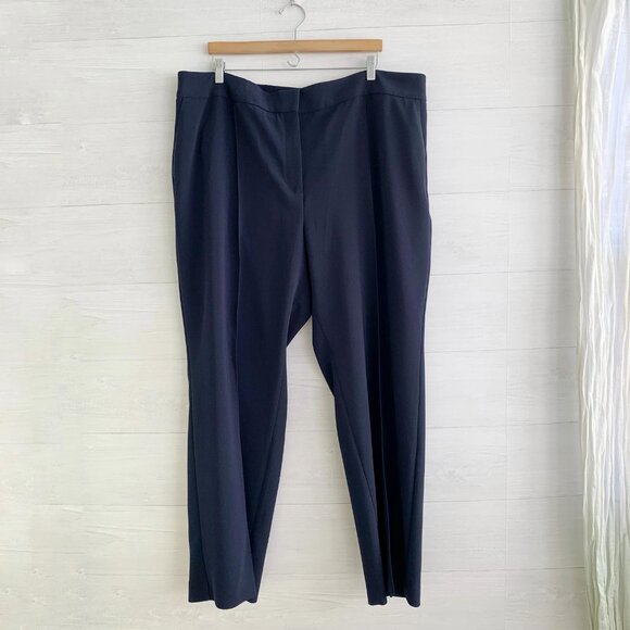 Talbots Pants - *flaw NWT Talbots Plus - Navy blue dress pants stretch, 24W